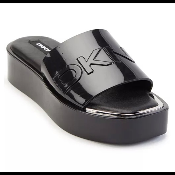 DKNY platform slide sandals, new, black - Picture 6 of 6